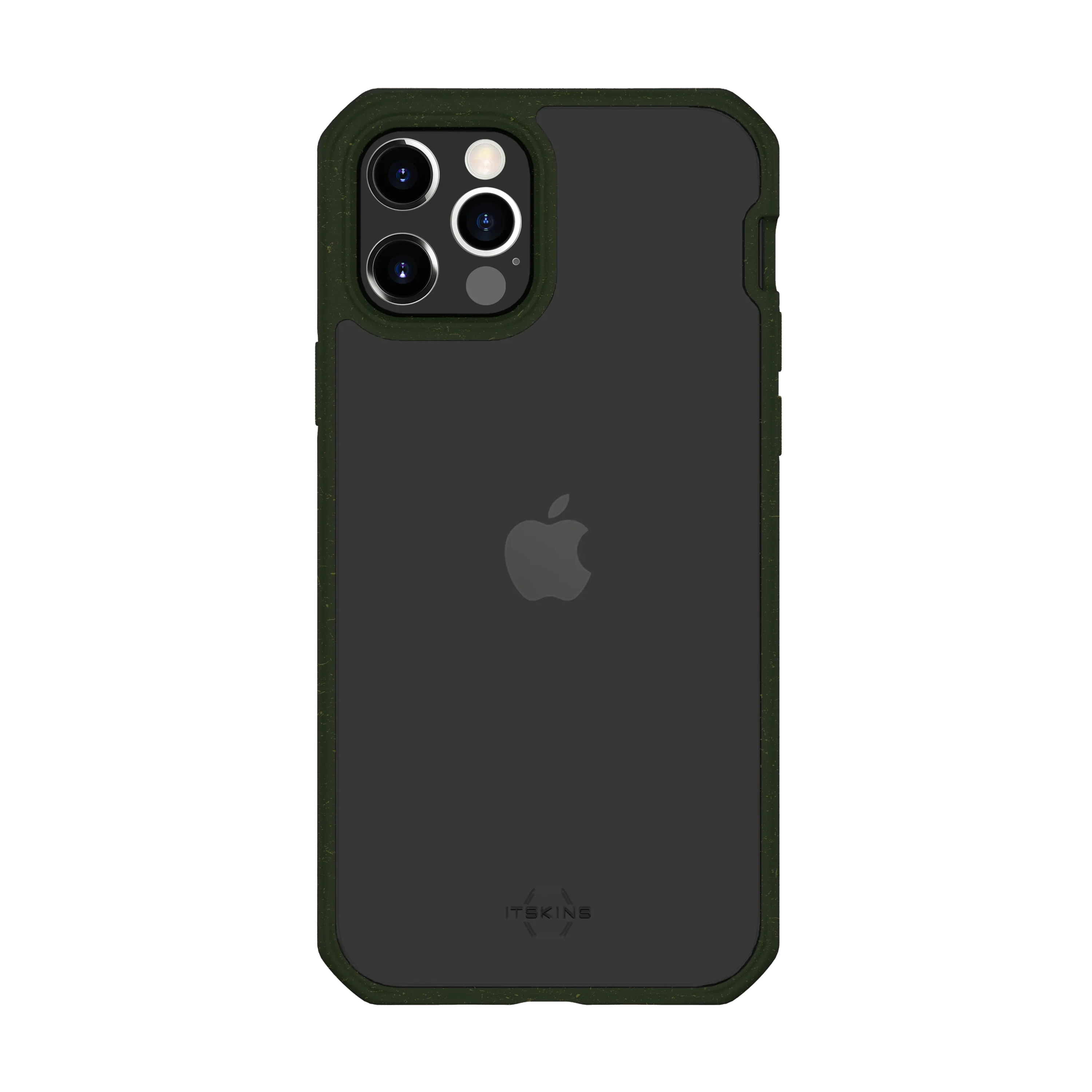 Itskins Feroniabio Pure iPhone 12 Pro Max Case - Kaki And Transparent - Tashqila Itskins Feroniabio Pure iPhone 12 Pro Max Case - Kaki And Transparent - Tashqila